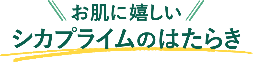 お肌に嬉しいシカプライムのはたらき