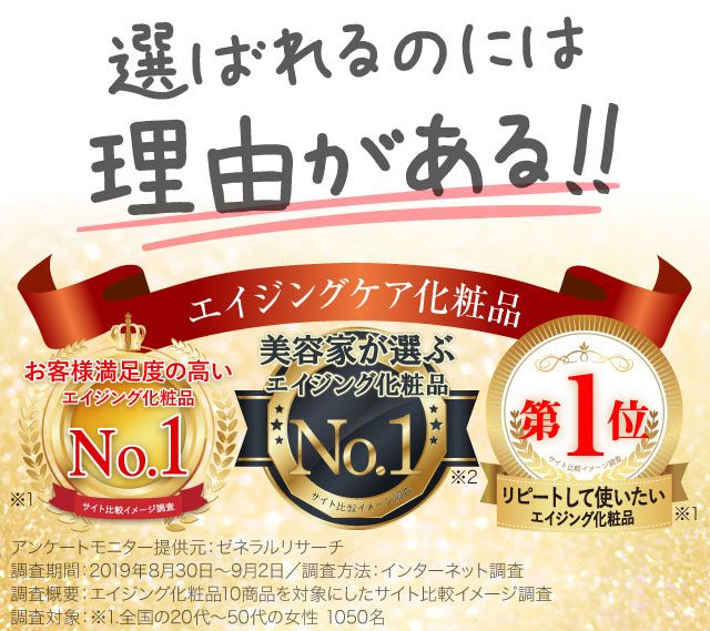 エイジングケア美容液三冠