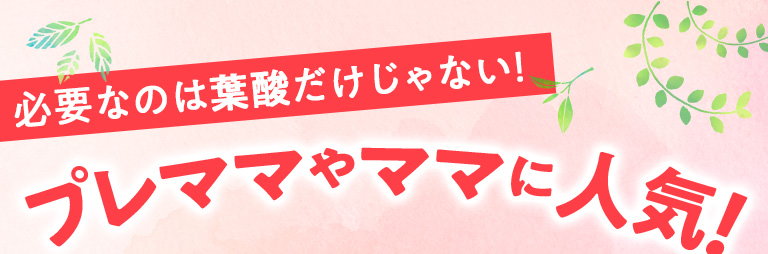 必要なのは葉酸だけじゃない！プレママやママに人気！
